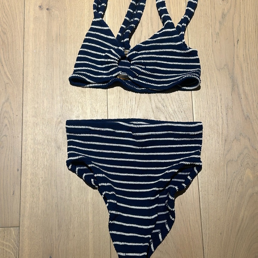 Hunza G High Waisted Striped Bikini